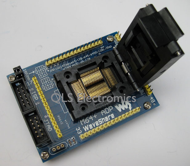 AVR ATmega 64 / 128 QFP64 TQFP64 ISP Programmer Adapter  