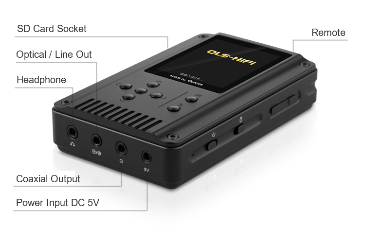 Qls qa360-ミッドハイファイプレーヤーdac c4498,24ビット/192khz